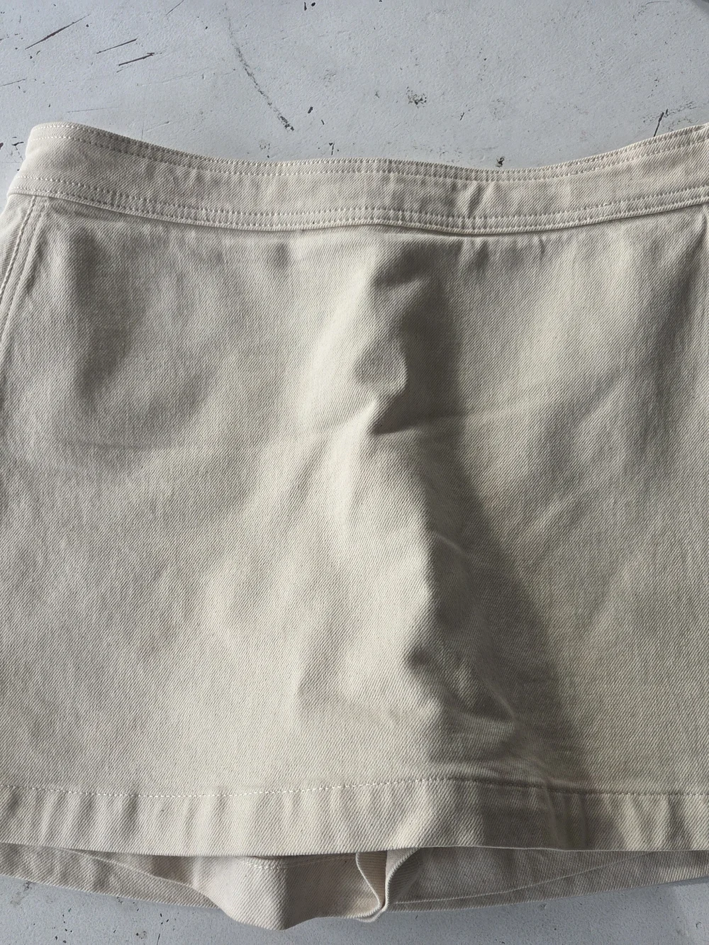 J. Crew Cream Mini Skort with Side Slit